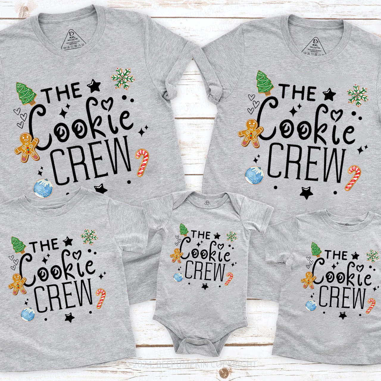 Cookie Baking Crew Family Matching T-Shirts Beepumpkin