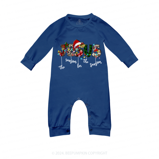 Jesus Is The Reason Family Group Family Matching Blue Pajamas Beepumpkin