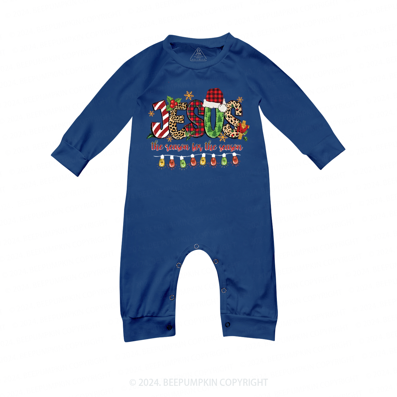 Jesus The Reason log The Season Family Matching Blue Pajamas Beepumpkin