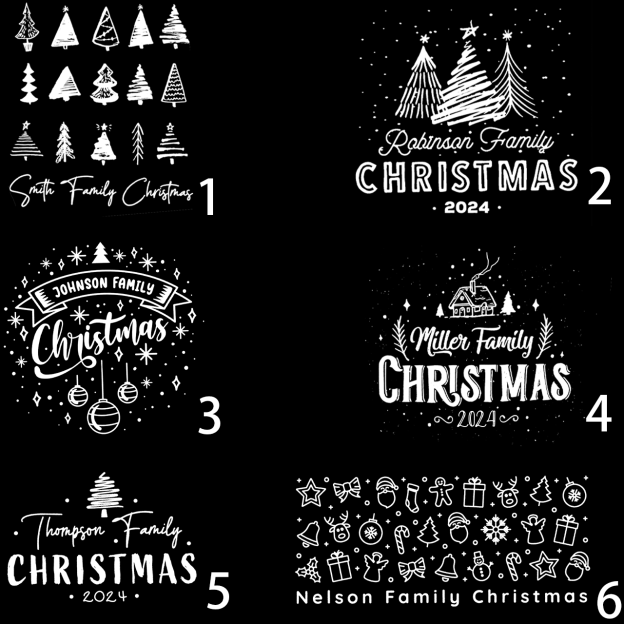 Personalized Various Christmas Tree Family Matching T-Shirts Beepumpkin