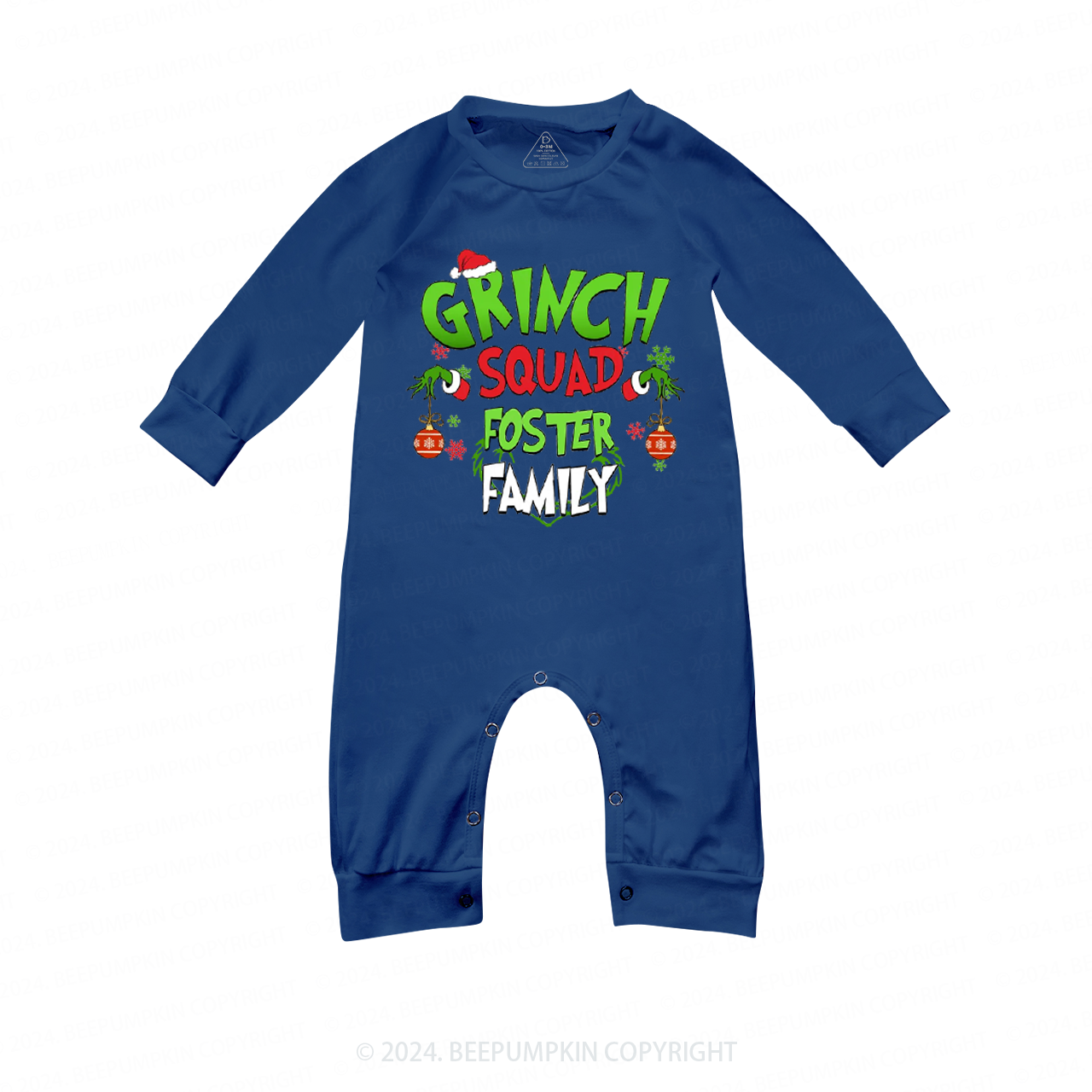 Personalized Candle Lantern Christmas Crew Matching Blue Pajamas Beepumpkin