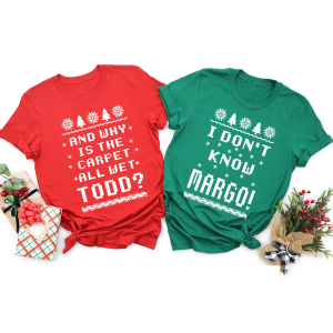 Image of Christmas Vacation Todd And Margo Adult Shirt Beepumpkin