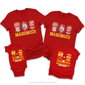 Image of Funny KC Football Family Matching Tees Beepumpkin