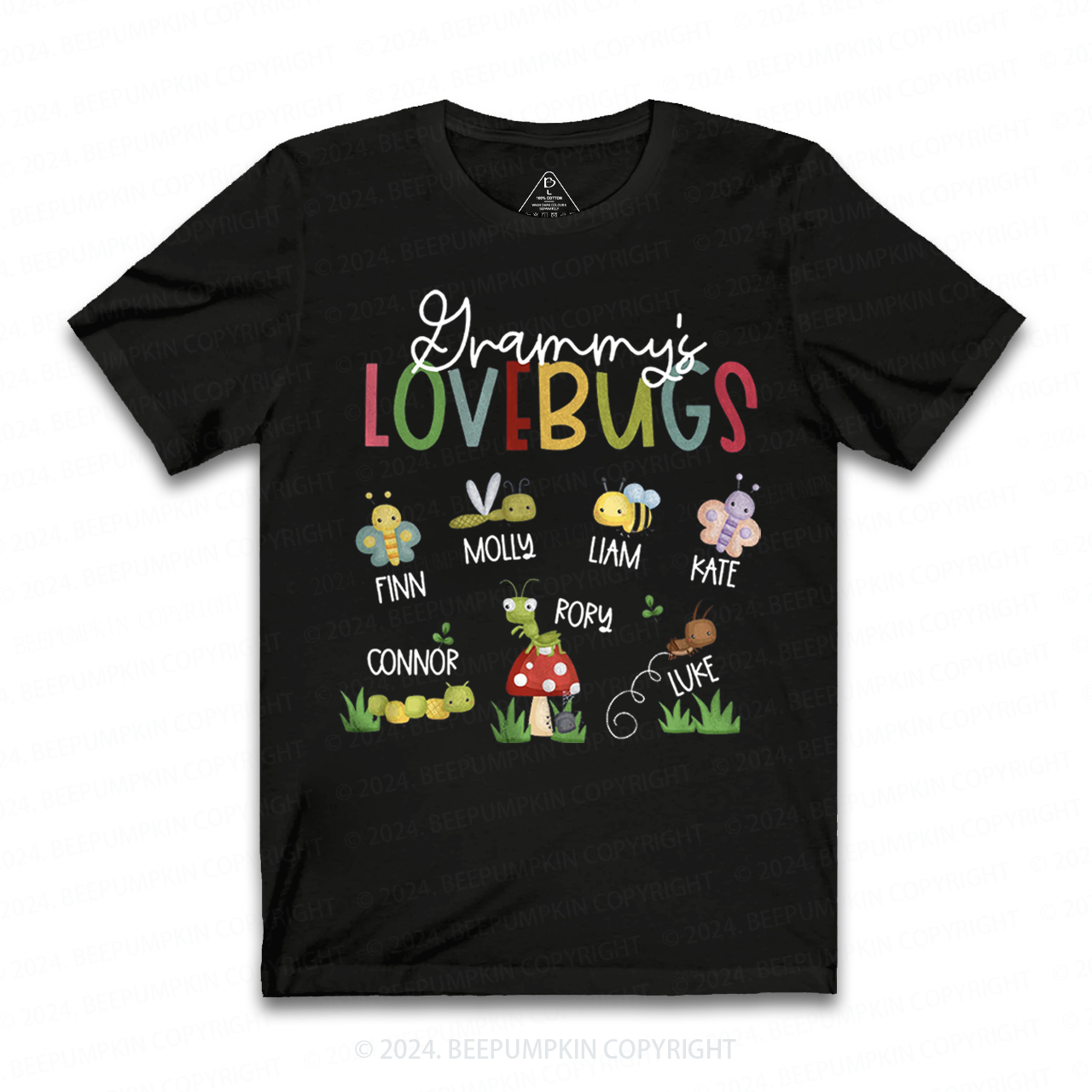 Personalized Grammy's Lovebugs Name T-Shirts