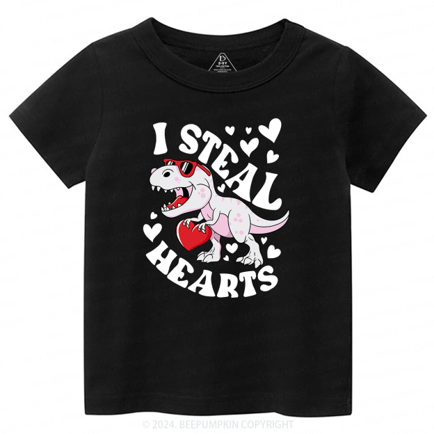 I Steal Hearts Valentine's Day Toddler&Kids Tees Beepumpkin