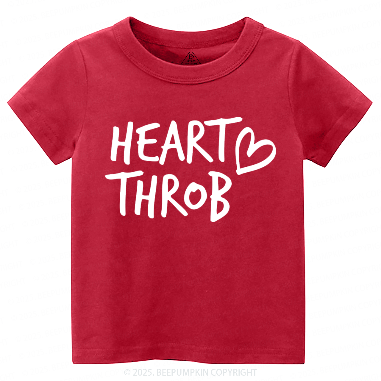 Heart Throb Valentines Day Toddler&Kids Tees Beepumpkin