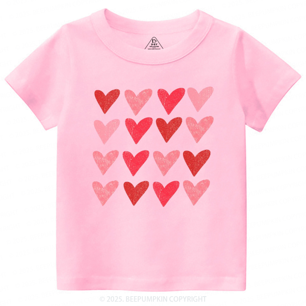 Heart Valentine's Day Toddler&Kid's Tees Beepumpkin