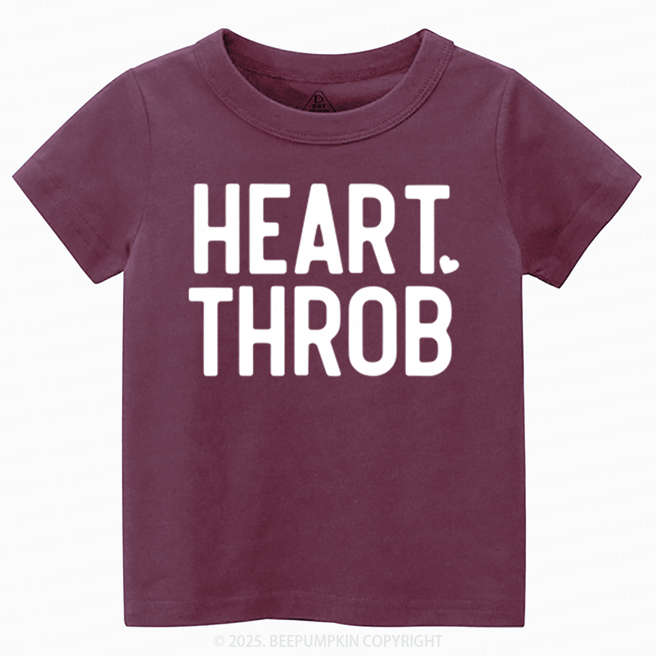 Heart Throb Valentine's Day Toddler&Kid's Tees Beepumpkin