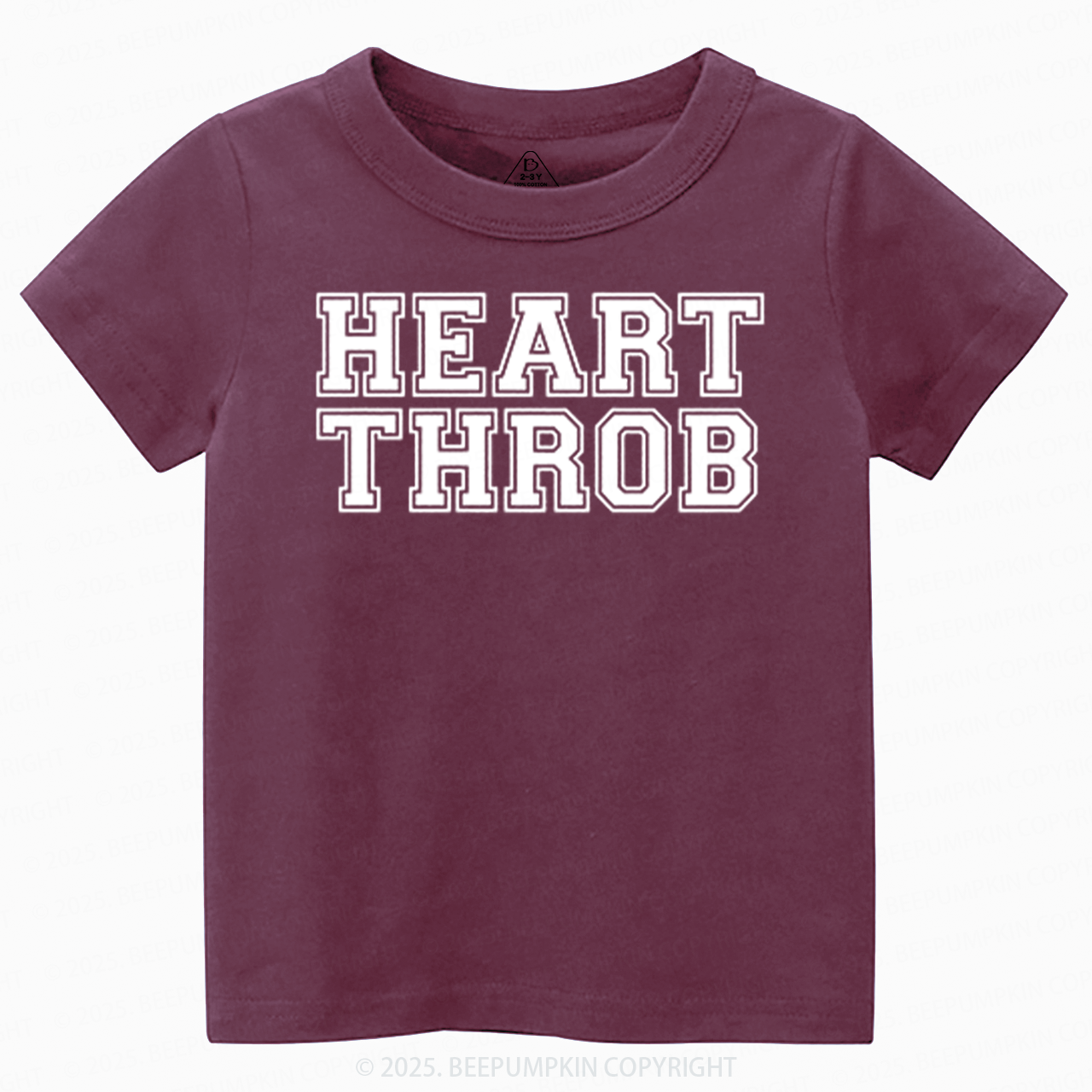 Heart Throb Valentine's Day Toddler&Kid's Tees Beepumpkin 2
