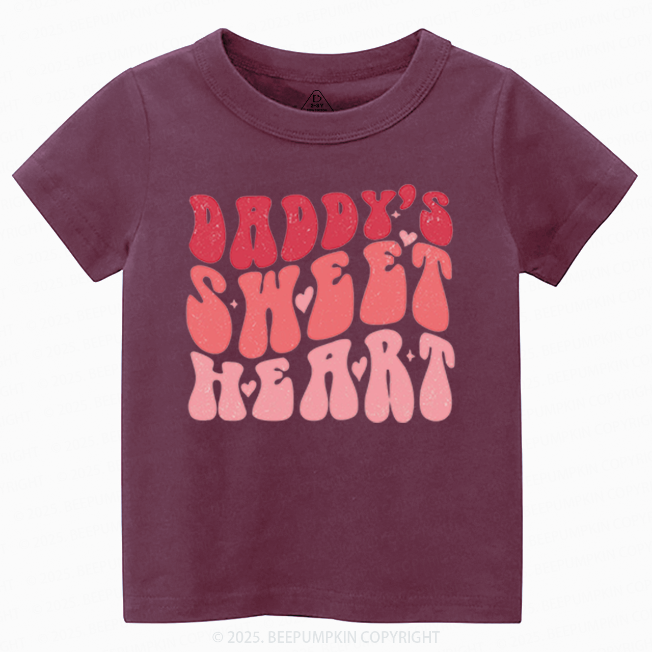 Daddy's Sweet Heart Valentine's Day Toddler&Kid's Tees Beepumpkin