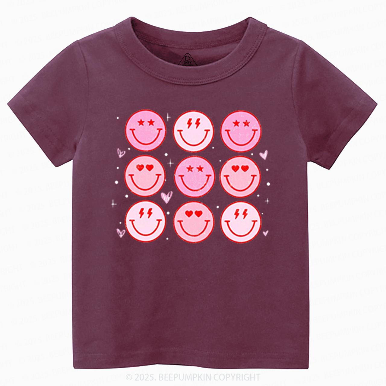 Groovy Heart Valentine's Day Toddler&Kid's Tees Beepumpkin