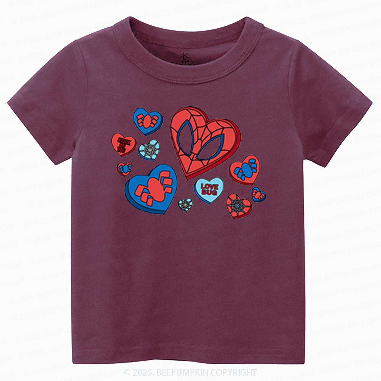 Superhero Valentine's Day Toddler&Kid's Tees Beepumpkin