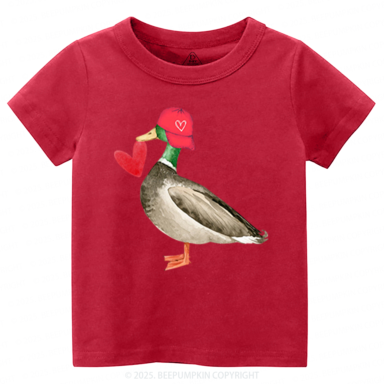 Love Duck Valentine's Day Toddler&Kid's Tees Beepumpkin