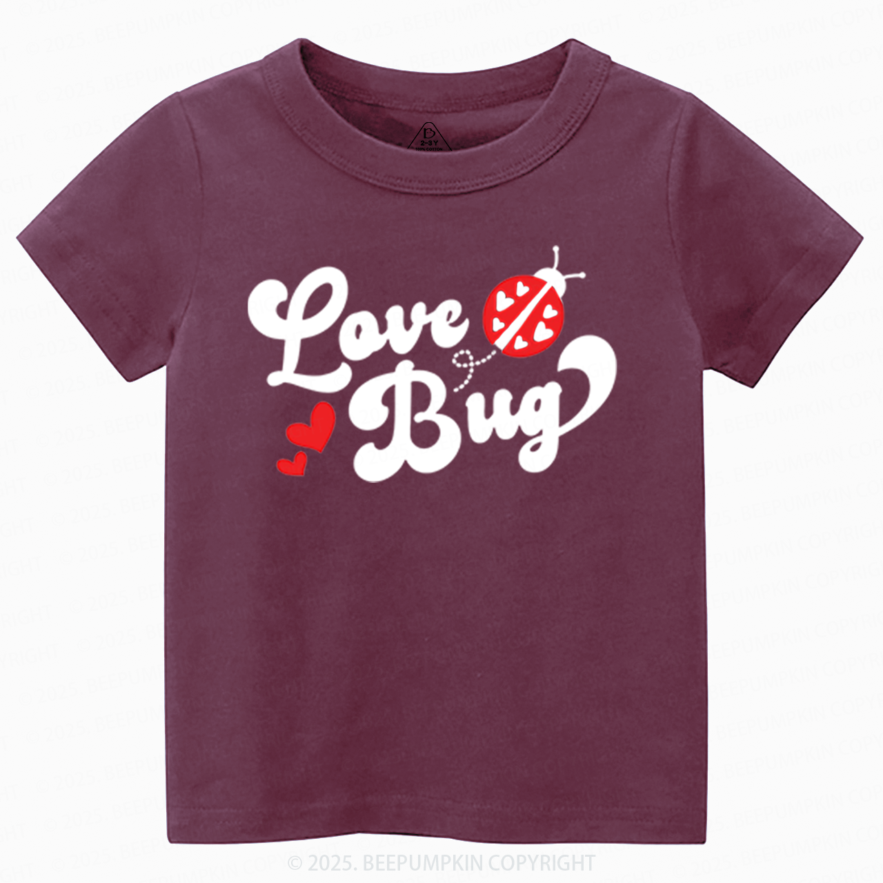 Love Bug Valentine's Day Toddler&Kid's Tees Beepumpkin