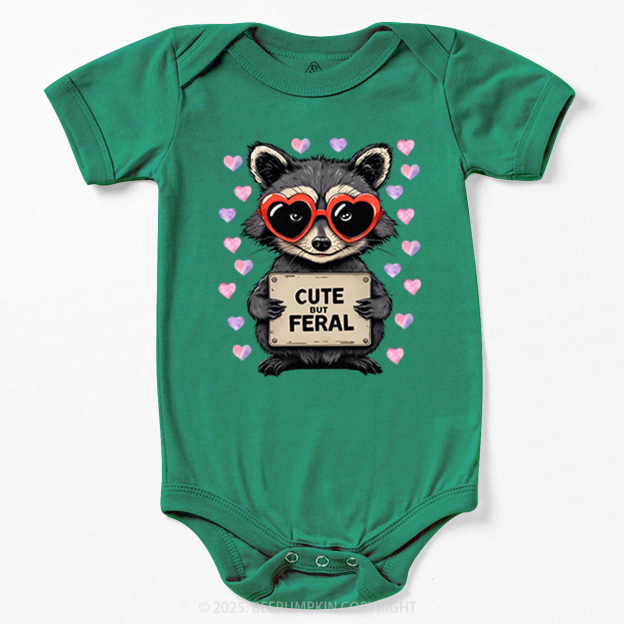 Cute But Feral Valentine's Day Bodysuit Beepumpkin 2