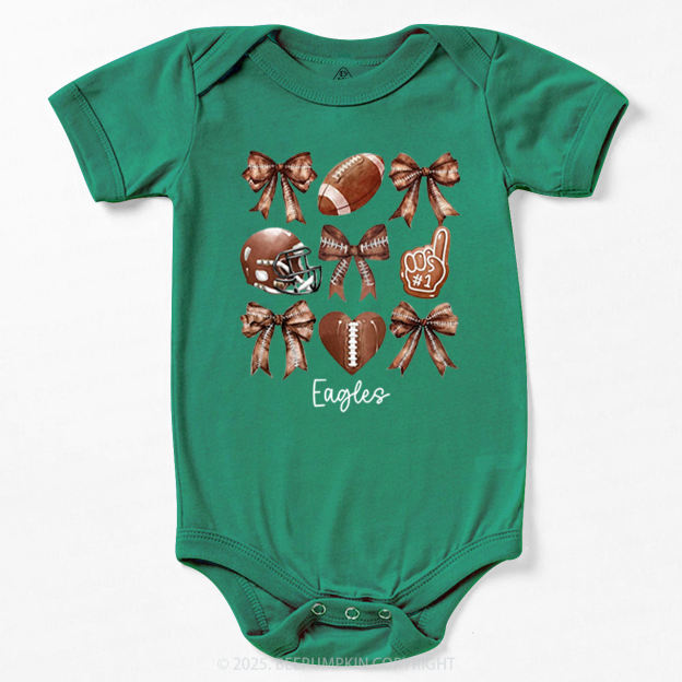 Personalized Kids Name Football Bodysuit Beepumpkin