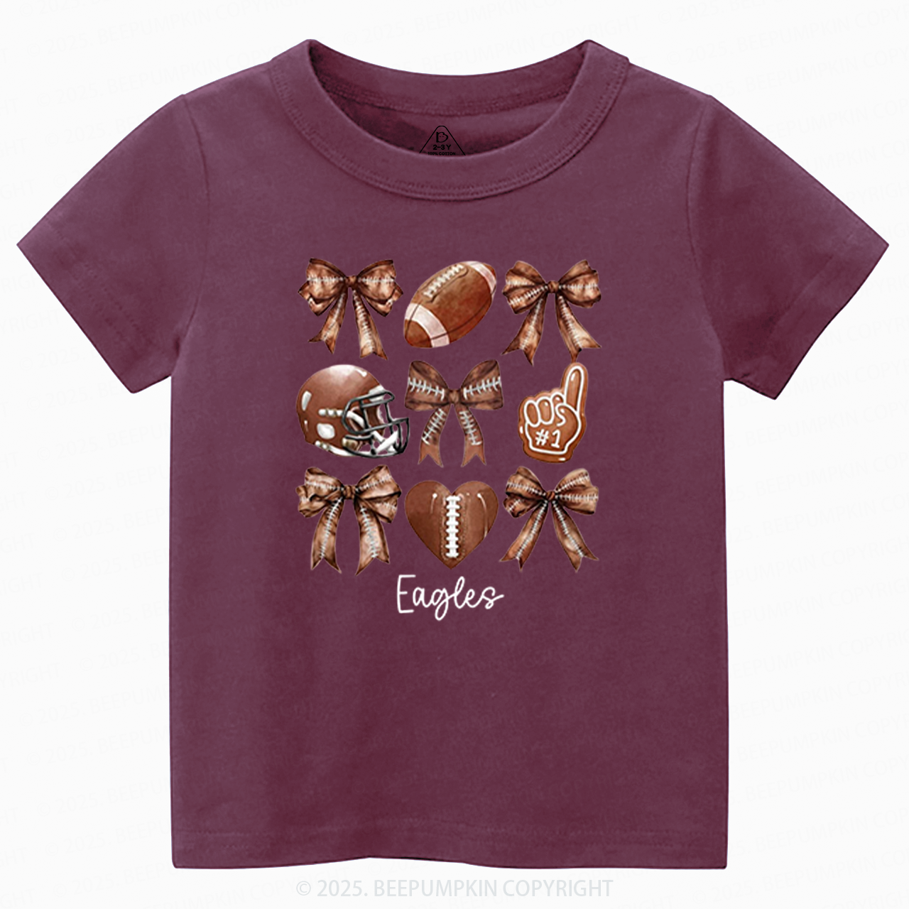 Personalized Kids Name Football Toddler&Kid's Tees Beepumpkin