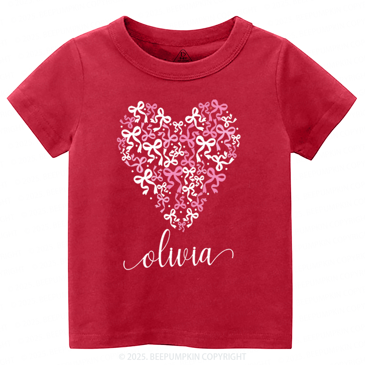 Personalized Name Butterfly Love Heart Toddler&Kid's Tees Beepumpkin
