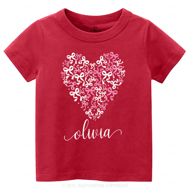 Personalized Name Butterfly Love Heart Toddler&Kid's Tees Beepumpkin