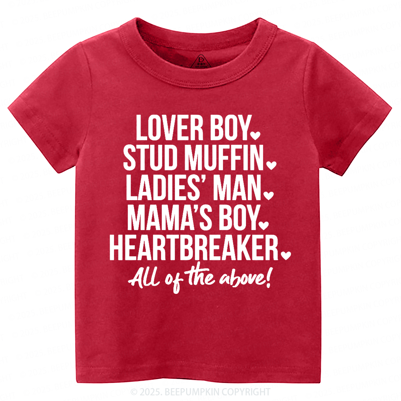 Boys Valentine's Day Toddler&Kid's Tees Beepumpkin