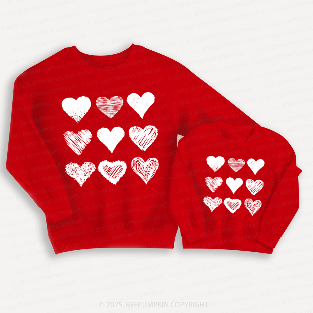 Various Kinds Of Love Valentine's Day Family Matching Sweatshirts