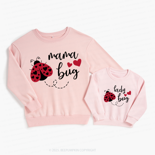 Lady Bug Valentine's Day Family Matching Sweatshirts