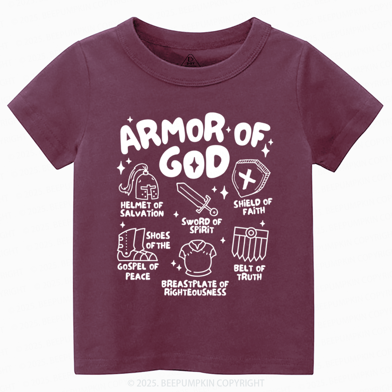 Armor of God Toddler&Kid's Tees Beepumpkin