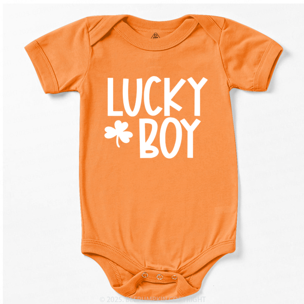 Personalized Lucky Boy And Girl St.Patricks Day Bodysuit Beepumpkin