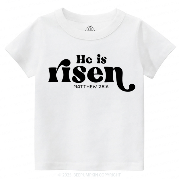 He Is Risen Toddler&Kid's Tees Beepumpkin