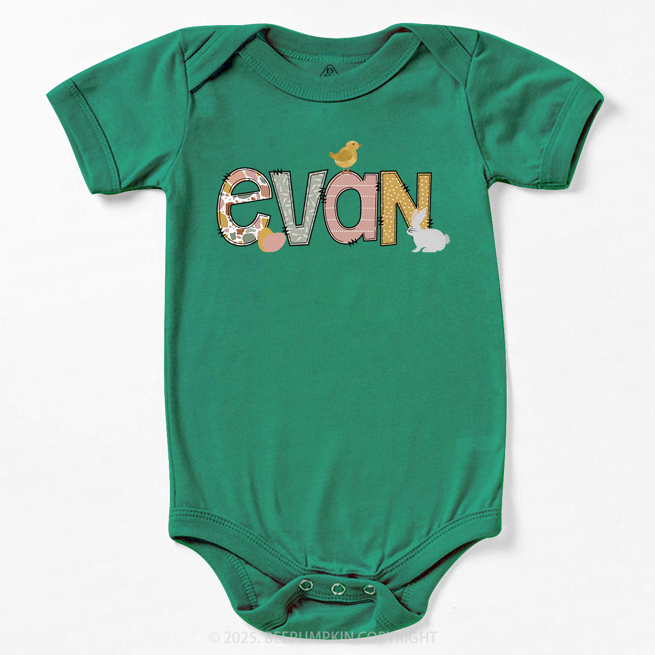 Personalized Name Easter Bodysuit Beepumpkin