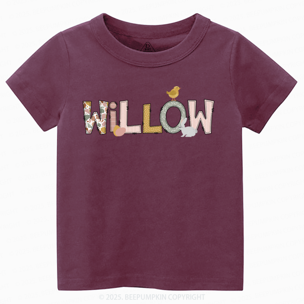 Personalized Name Easter Toddler&Kid's Tees Beepumpkin