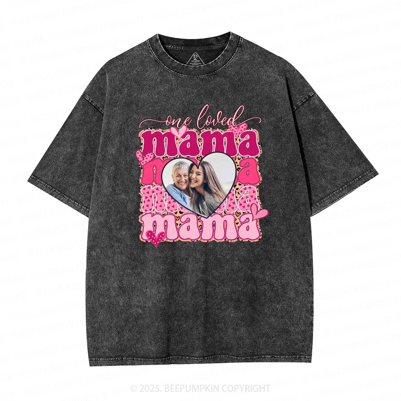 Personalized Photo Mother's Day Washed T-Shirts