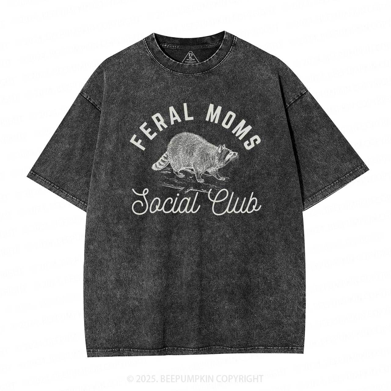 Feral Moms Social Club Washed T-Shirts 2