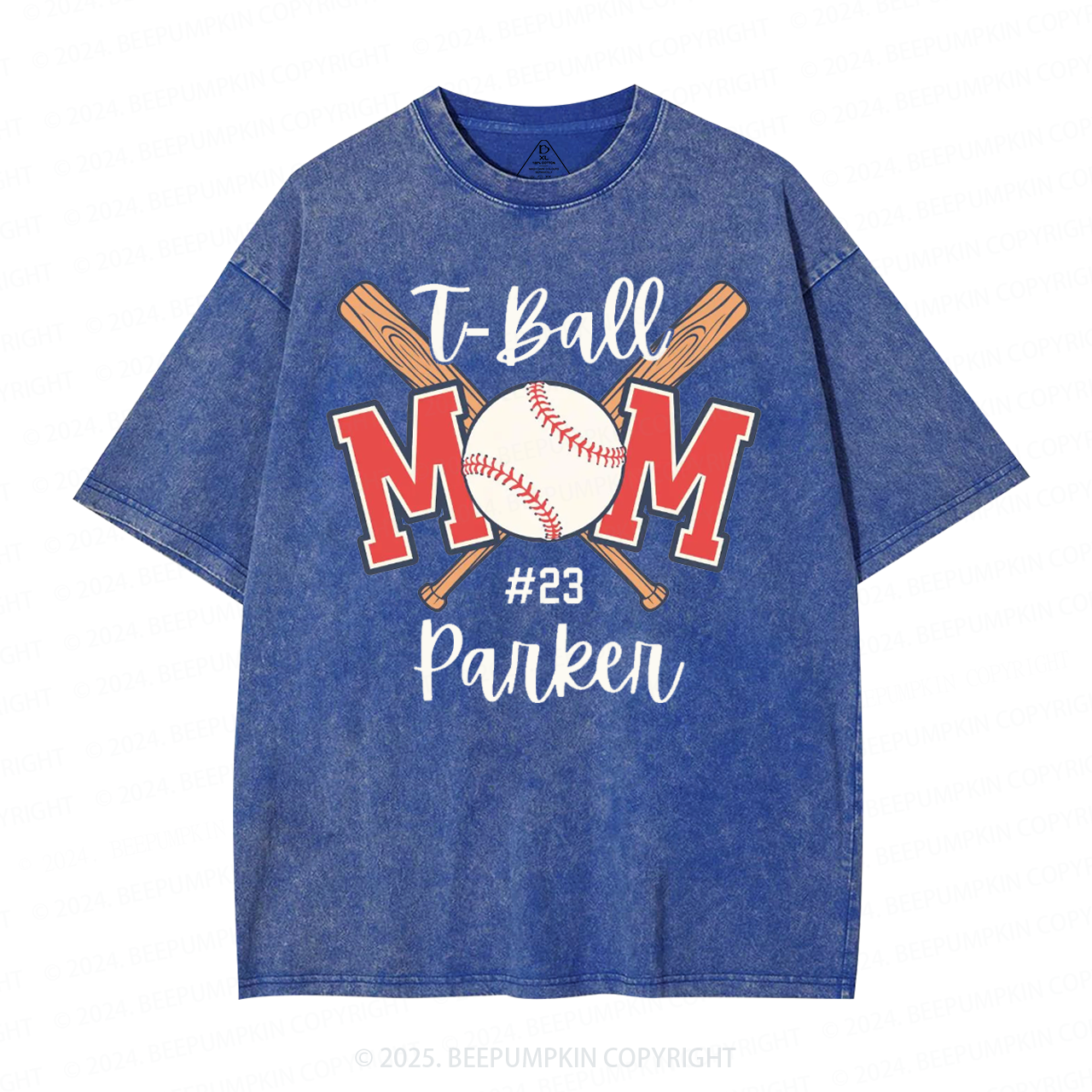 T-Ball Mom Washed T-Shirts
