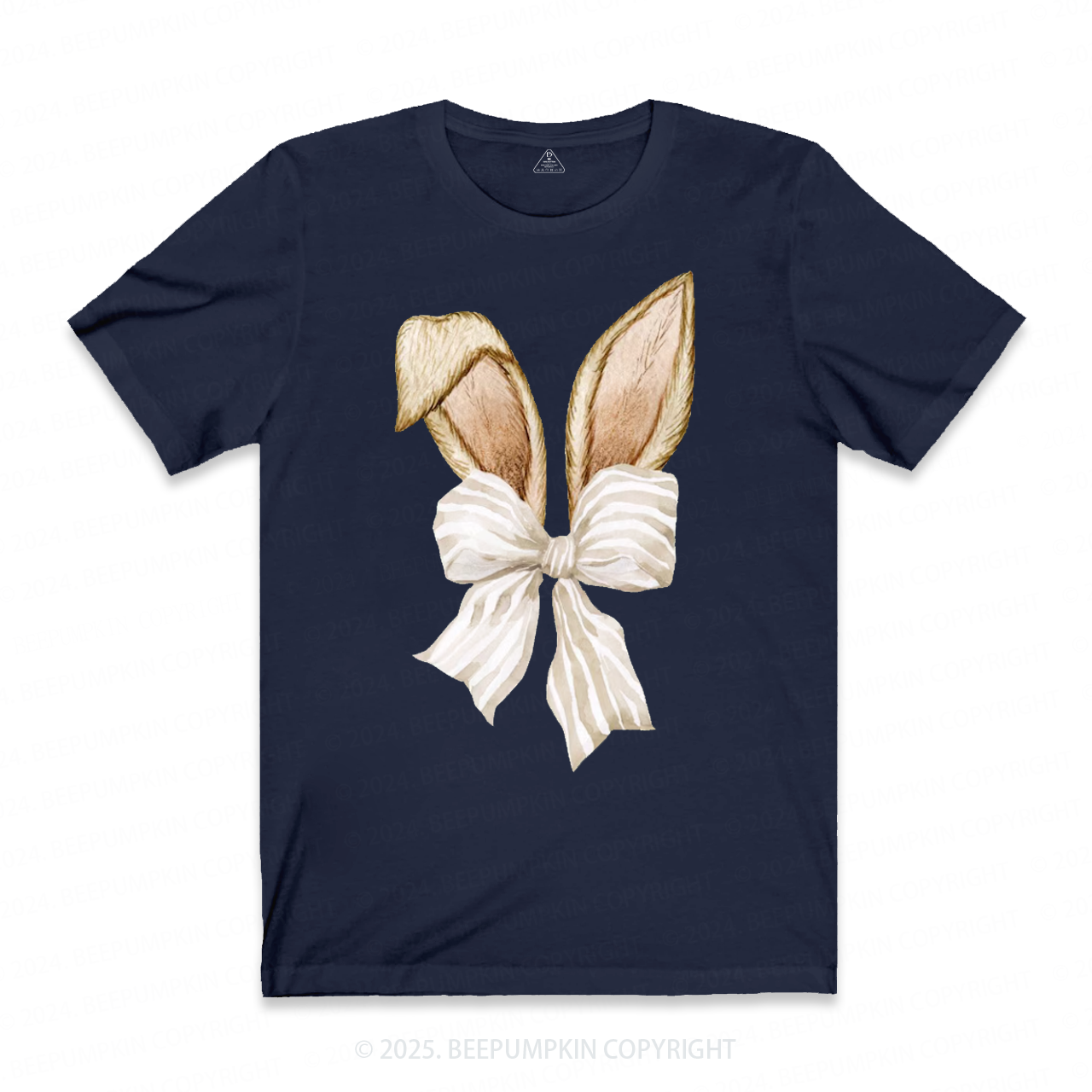 Coquette Bow Bunny Ears Easter  Mama T-Shirts