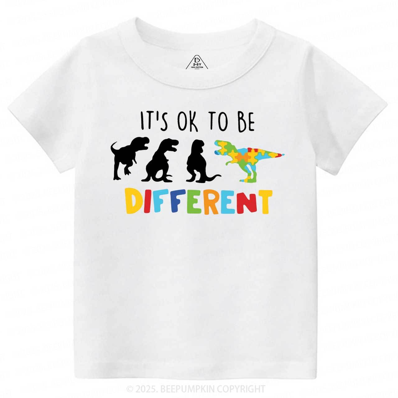 It's Ok To Be Different Toddler&Kid's Tees Beepumpkin