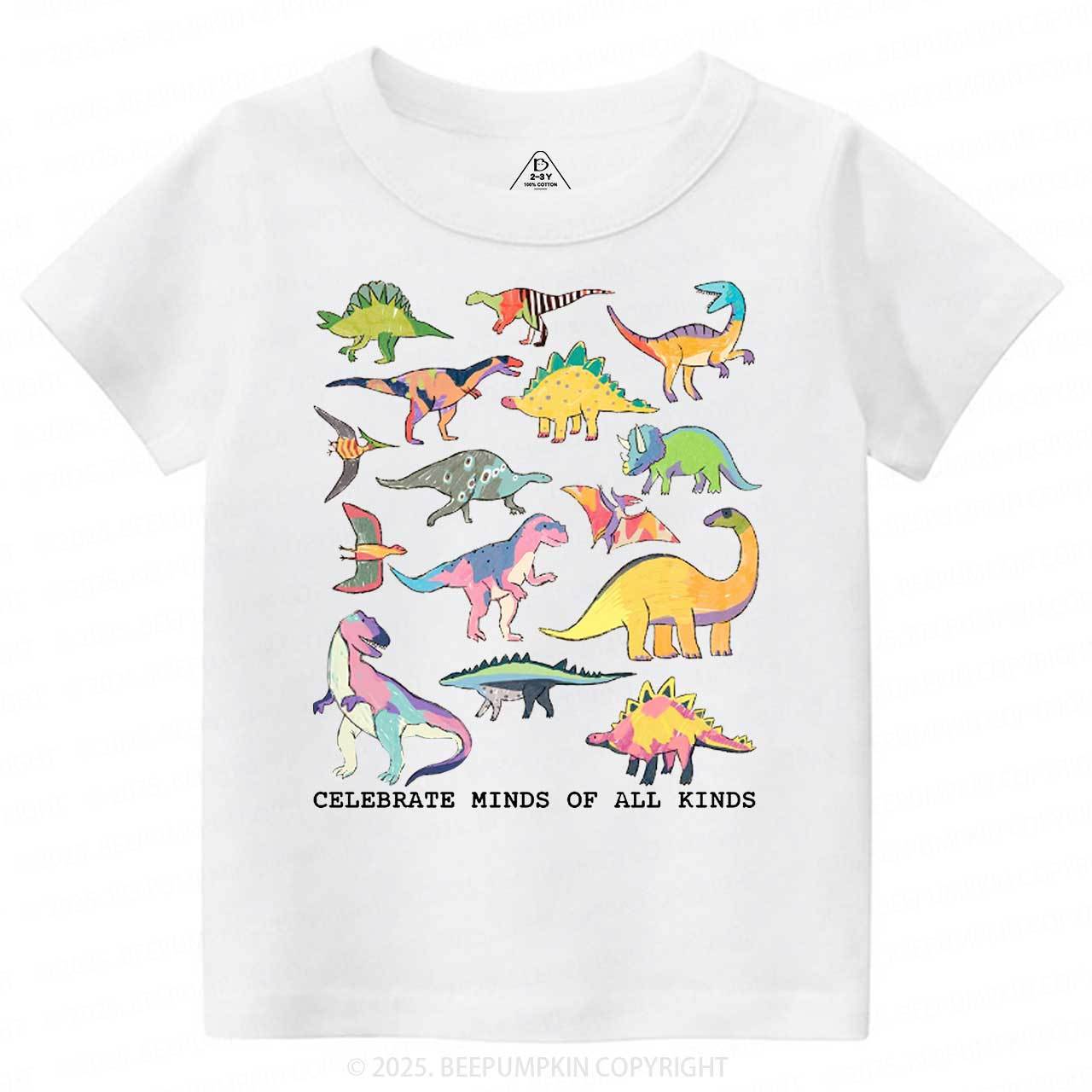 Celebrate Minds Of All Kinds Toddler&Kid's Tees Beepumpkin