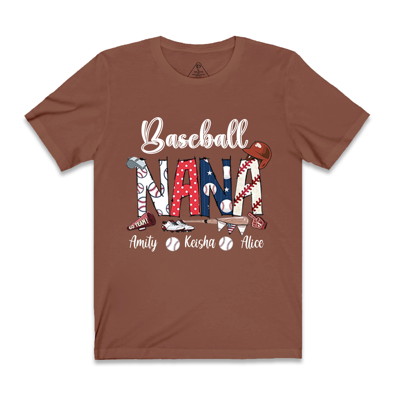 Personalized Kid‘s Names Baseball Grandma T-Shirts