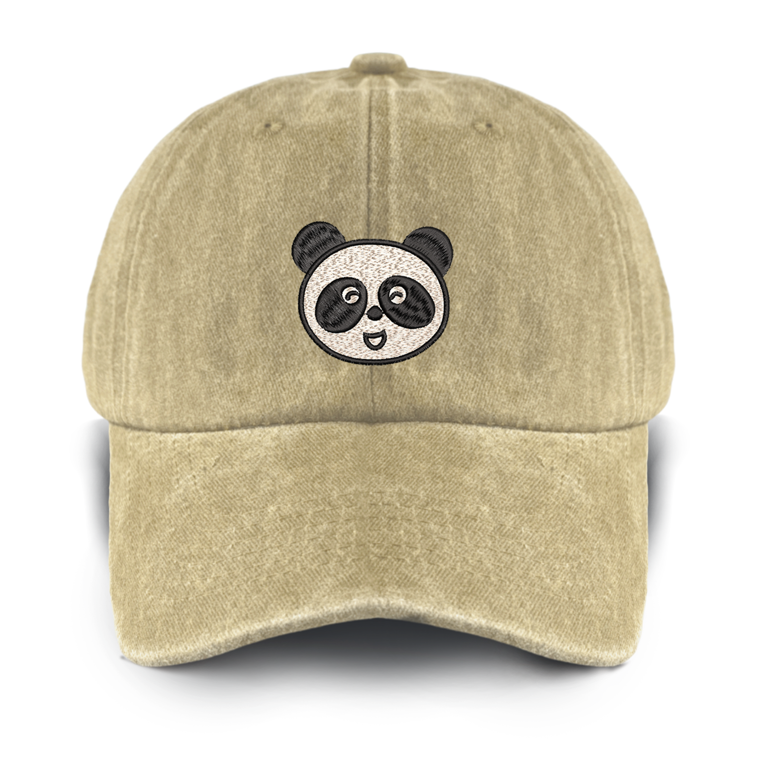 Chinese Panda Washed Baseball Cap For Kids