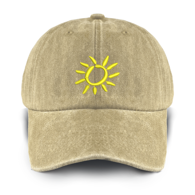 Little Sun Washed Baseball Cap For Kids