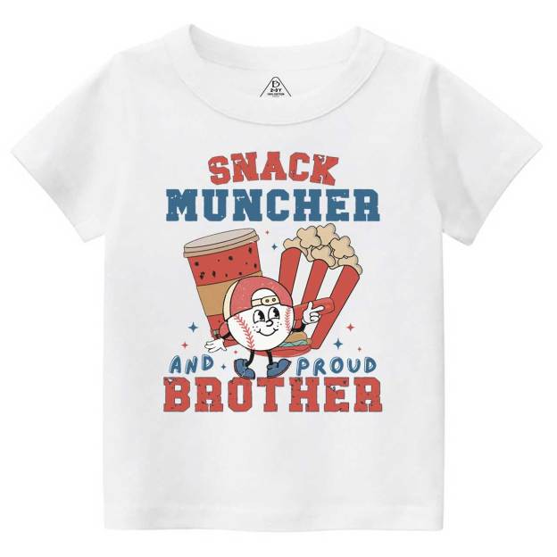 Personalized Snack Muncher Baseball Toddler&Kid's Tees Beepumpkin