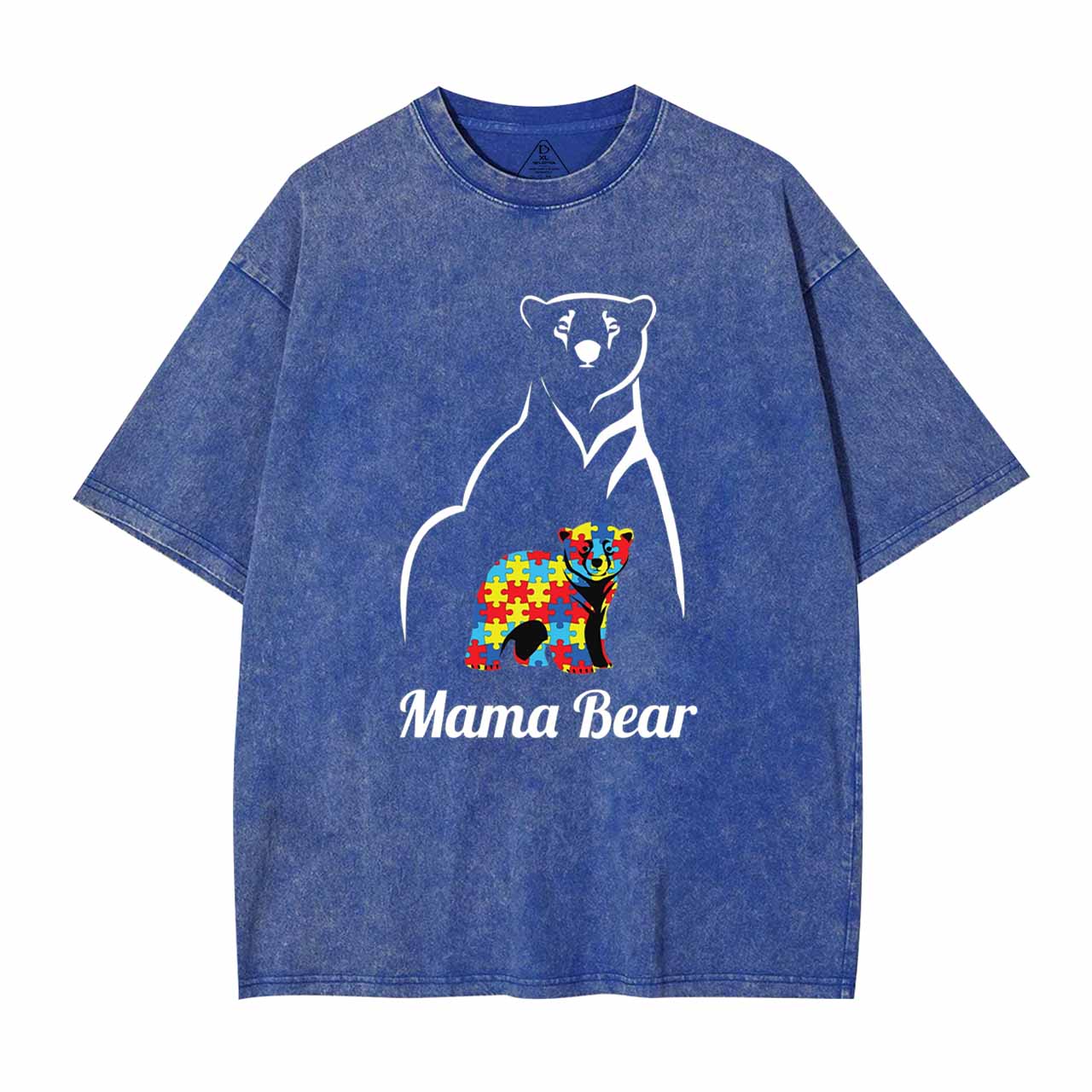 Autism Mama Bear Washed T-Shirts