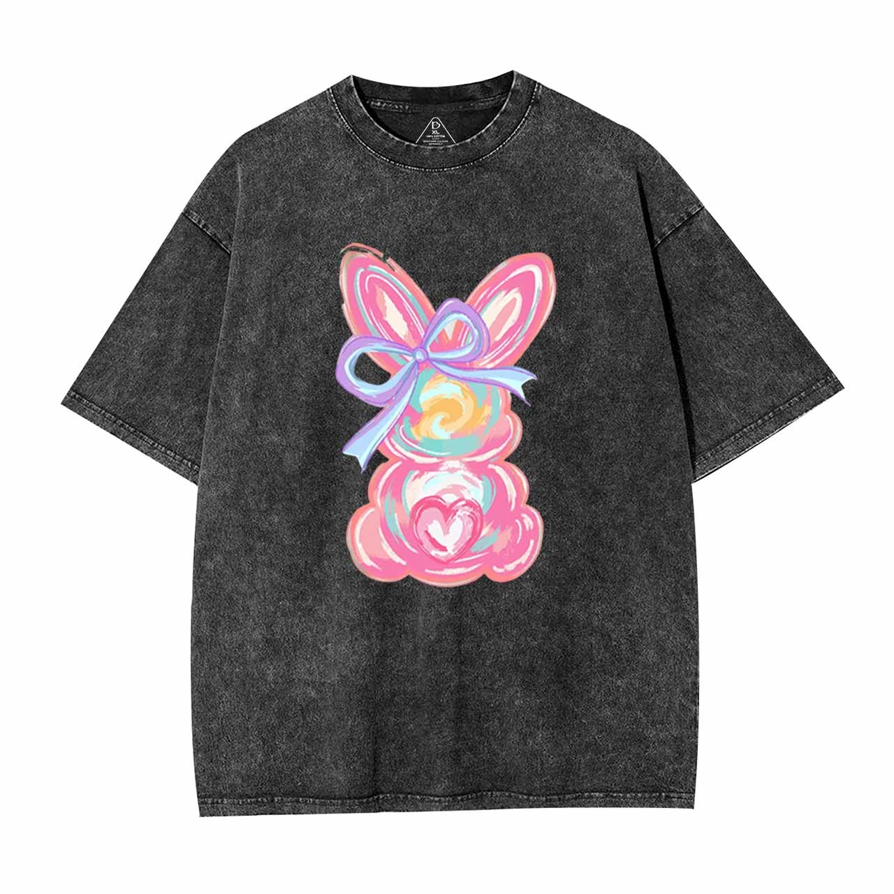 Brushstroke Bunny Easter Mama Washed T-Shirts