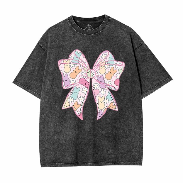 Easter Coquette Bow Mama Washed T-Shirts