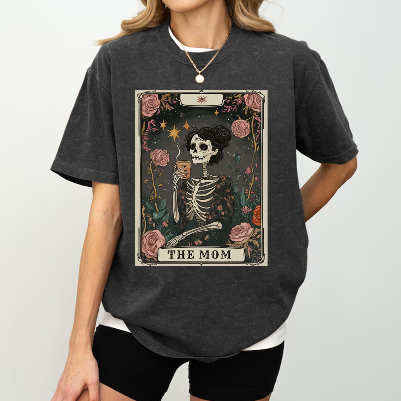 The Mom Tarot Card Washed T-Shirts