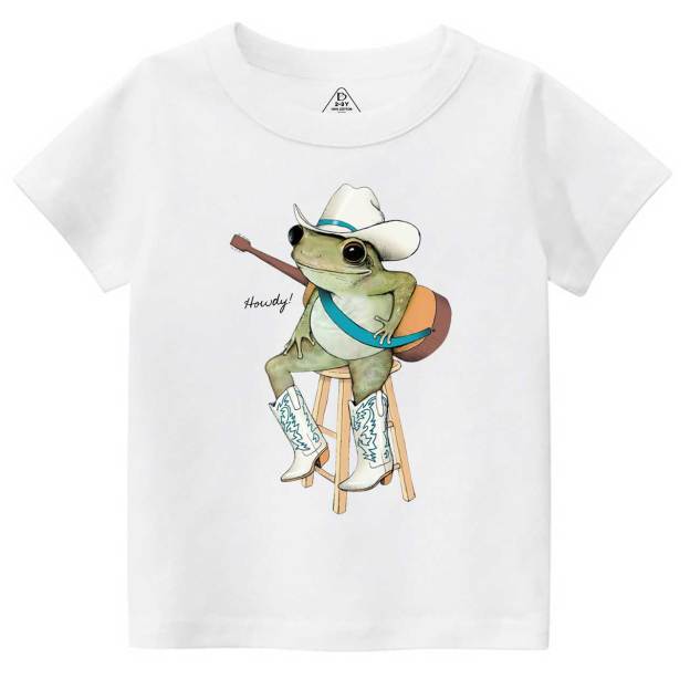 Cowboy Frog Toddler&Kid's Tees Beepumpkin