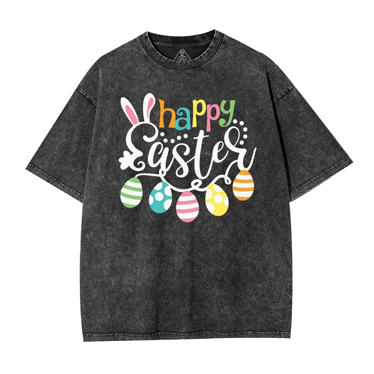 Happy Easter Mama Washed T-Shirts