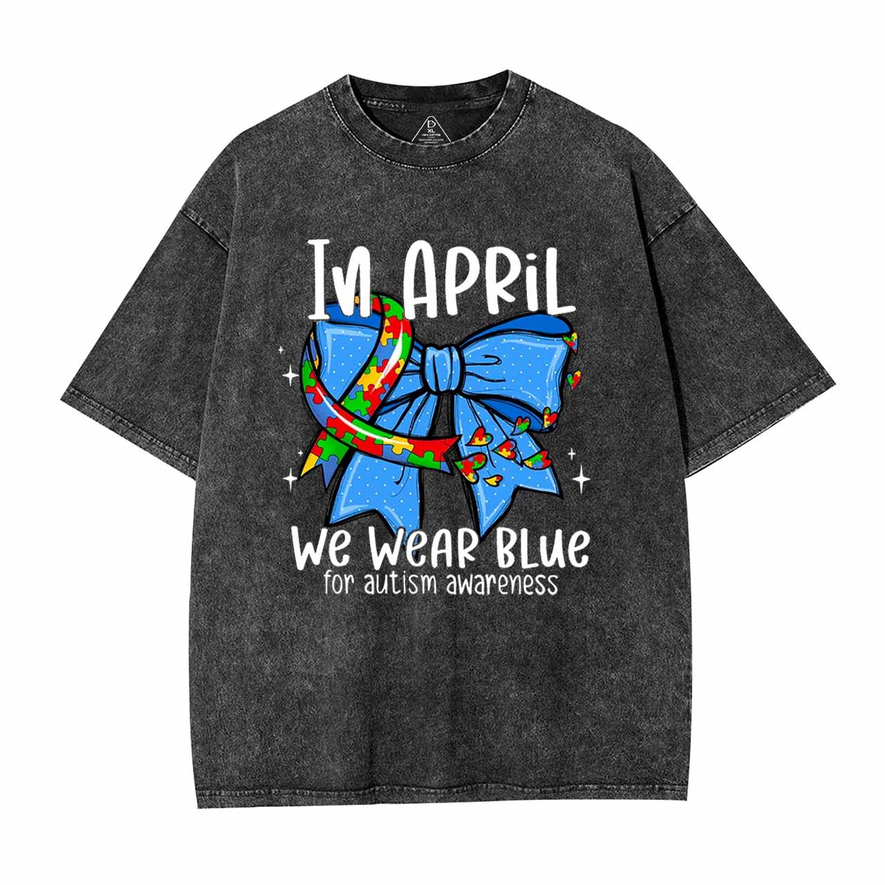 In April We Wear Blue Mama Washed T-Shirts