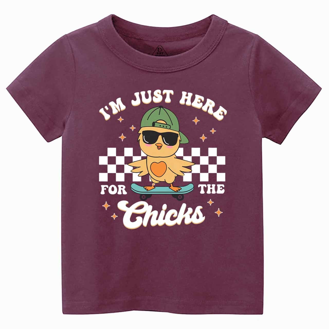 I’m Just Here for the Chicks Toddler&Kid's Tees Beepumpkin