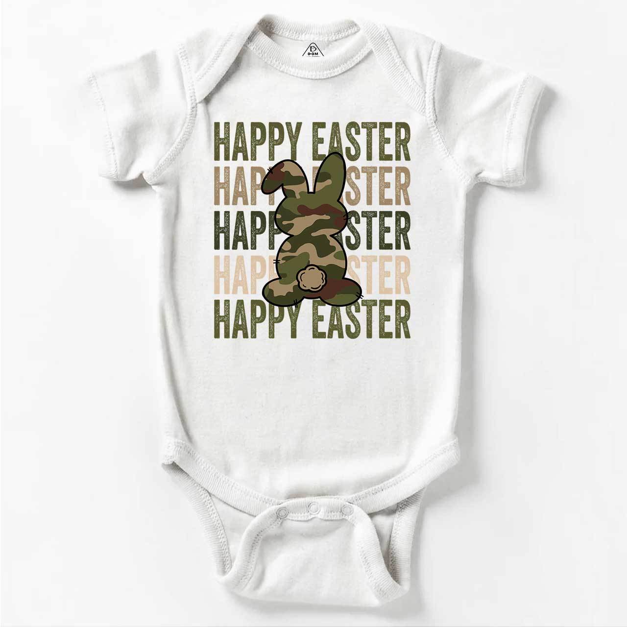 Easter Camouflage Happy Bunny Bodysuit Beepumpkin
